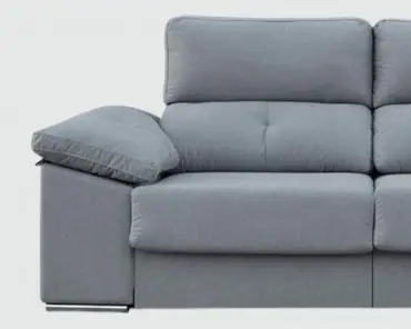Sofá 3 metros chaise longue extensible Dondin reclinable y con estructura de pino - Imagen 2