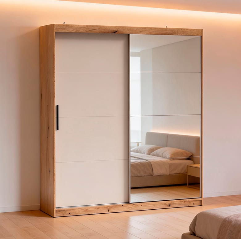 Armario de gran capacidad Inova 2 Puertas Correderas con espejo