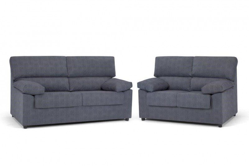Conjunto de sofas Rubén 3+2 con estructura de madera de pino y diseño moderno desenfundable.