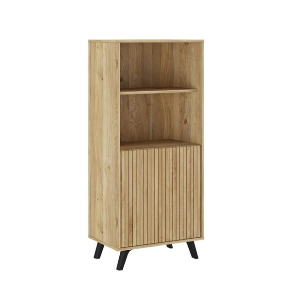 Mueble bar Solana de diseño moderno en mauvella, ideal para organizar bebidas y copas.