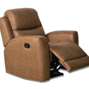 Butaca relax Alaska reclinable de madera con espuma de alta densidad y tapizado en microfibra.