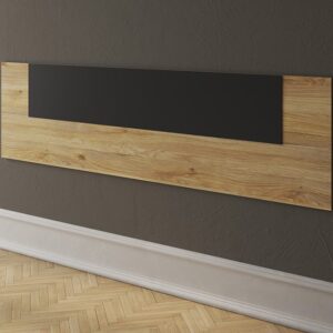 El cabecero matrimonial Aura de diseño moderno en melamina bicolor aporta un estilo elegante al dormitorio.