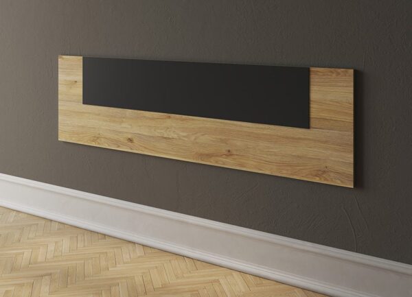 El cabecero matrimonial Aura de diseño moderno en melamina bicolor aporta un estilo elegante al dormitorio.