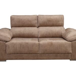 Sofá 3 plazas Montblanc de diseño contemporáneo con asientos deslizantes extendidos y respaldos reclinables en un salón moderno.