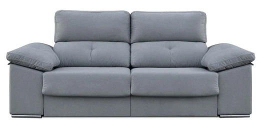 Sofá 3 Plazas Golf de diseño moderno con asientos extraíbles y respaldos reclinables en un salón.