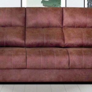 Esquema con las medidas del versátil sofá cama Alemania de 3 plazas con asientos extraíbles y brazos siesta.