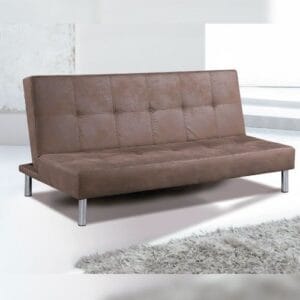 Sofá cama clic clac Beisbol de microfibra algodonada, ideal para ahorrar espacio y recibir invitados.