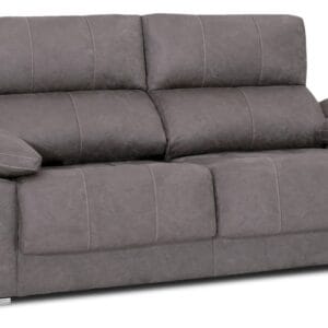 Sofá 2 plazas Toyota de diseño moderno en color marengo con los cojines de brazo desenfundables.