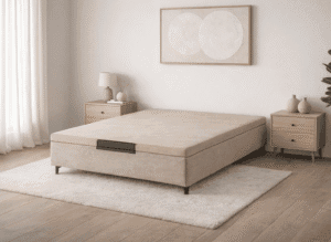 Canapés abatibles en habitación elegante estilo minimalista
