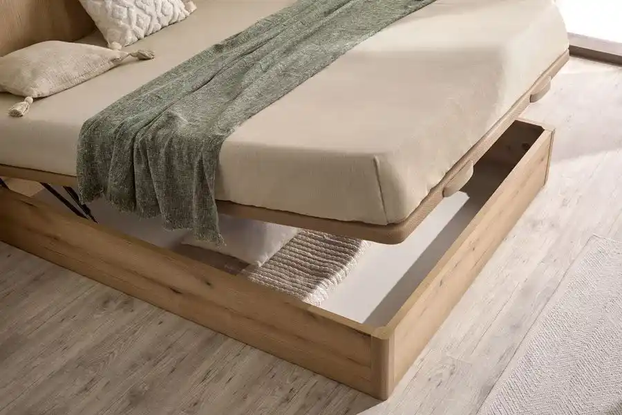 Pack colchón y canapé online juvenil con capacidad de almacenaje multipropósito en habitación con entrada de luz natural
