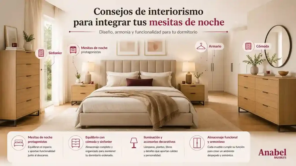 Técnicas para integrar mesitas de noche en la decoración de tu habitación con estilo minimalista cálido y tonos naturales