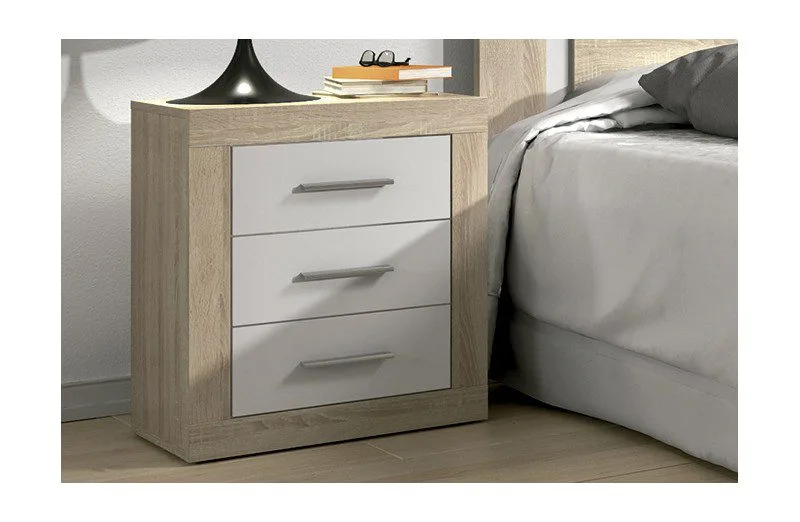 Mesitas de noche modelo Lara para decorar dormitorios contemporáneos
