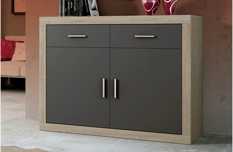 Aparadores modernos modelo Lara con puertas y cajones con color personalizable