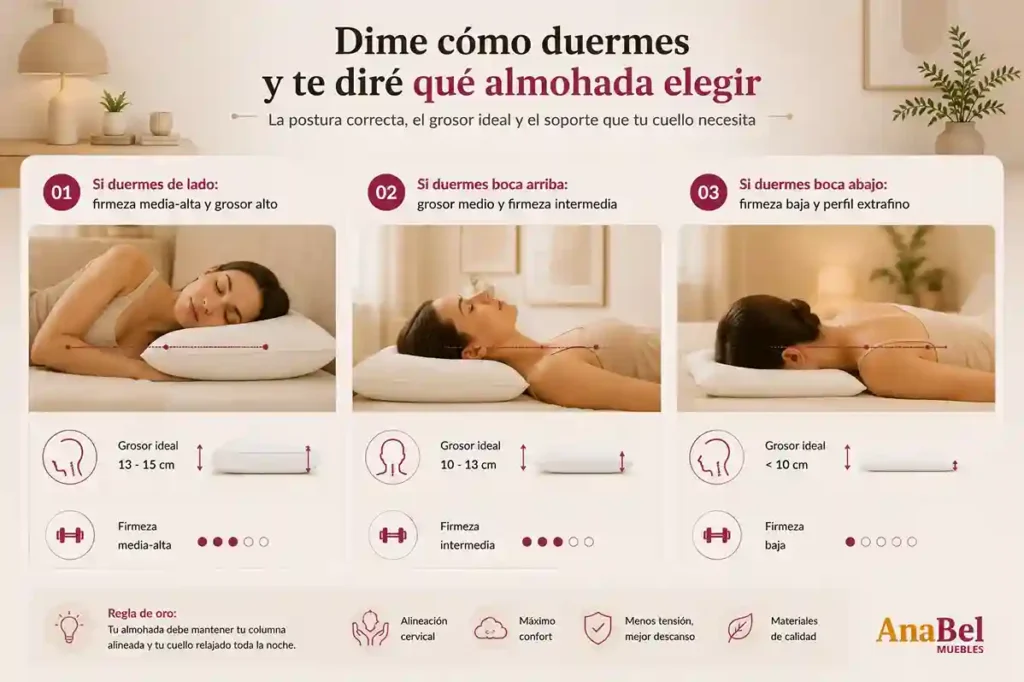 Compra almohadas según tu postura y mejora tu salud al dormir