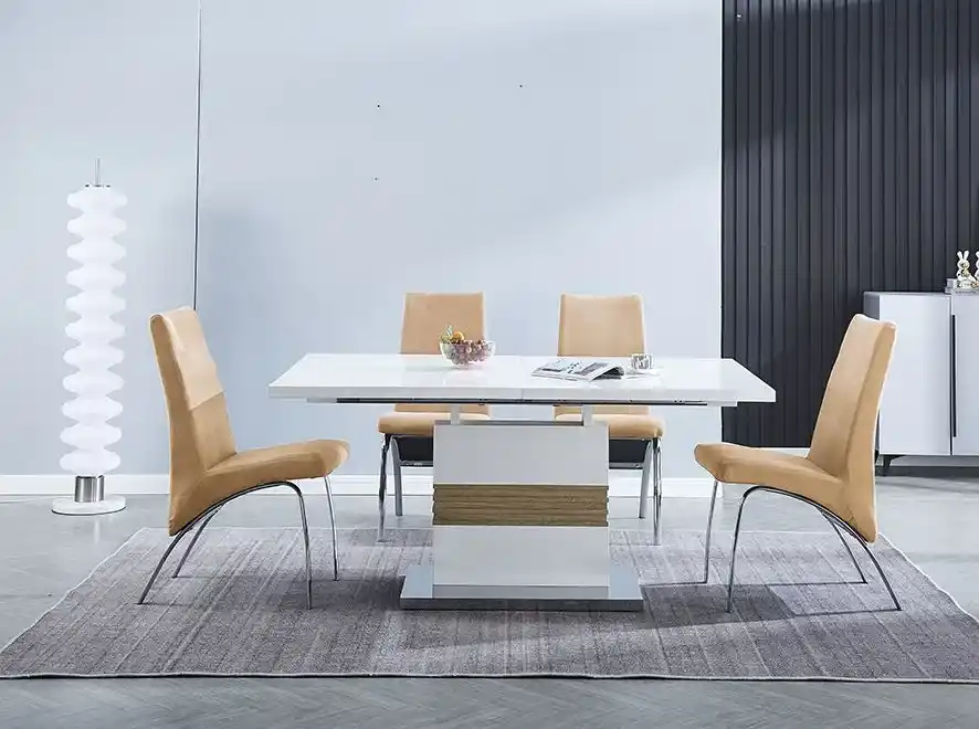 Amueblar tu comedor con un conjunto de mesa y sillas de estilo elegante, materiales de calidad que se adaptan a diversos estilos decorativos