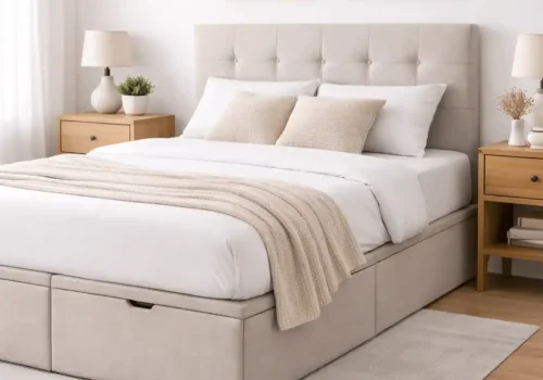 Cabeceros de cama tapizados en colores de estilo minimalista para habitaciones modernas y elegantes