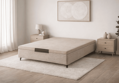 Canapés abatibles en habitación elegante estilo minimalista