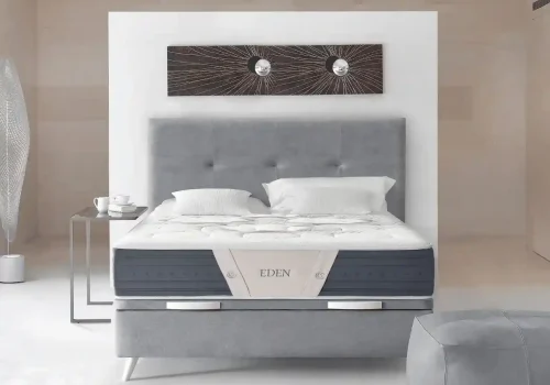 Colchones premium al mejor precio en ambiente salón de lujo minimalista