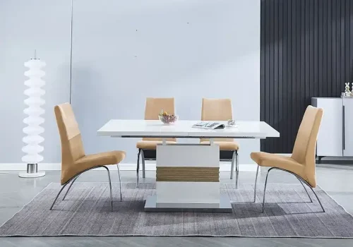 Amueblar tu comedor con un conjunto de mesa y sillas de estilo elegante, materiales de calidad que se adaptan a diversos estilos decorativos
