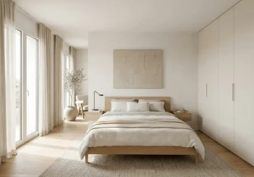 10 Mejores dormitorios de matrimonio con mesitas de noche, armarios, sinfonieres y cómodas de estilo minimalista