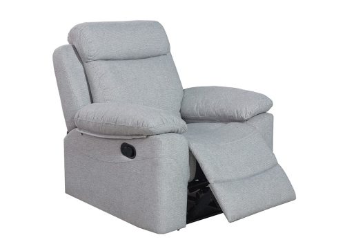 Butaca reclinable confort Olimpo en tapizado gris ideal para salas modernas.