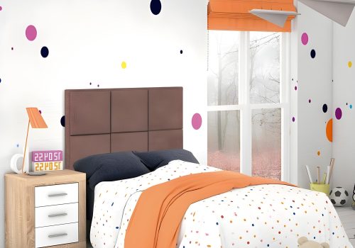 El cabecero juvenil Sophie de diseño minimalista aporta un toque moderno y elegante a cualquier dormitorio.
