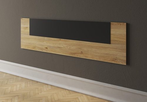 El cabecero matrimonial Aura de diseño moderno en melamina bicolor aporta un estilo elegante al dormitorio.