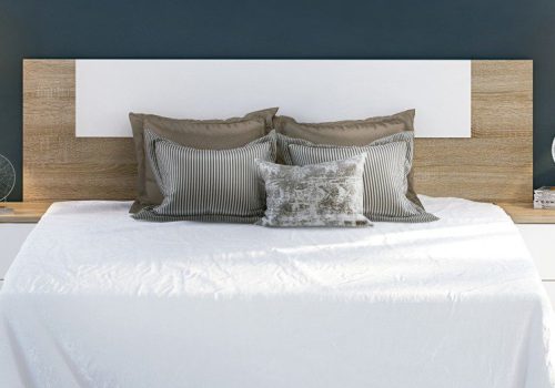 El cabecero de matrimonio Champion de diseño minimalista y natural decora un dormitorio de estilo hygge.