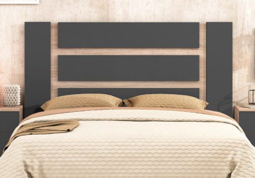 Elegante cabecero Monika 160cm con un vibrante diseño moderno que añade sofisticación a un dormitorio.