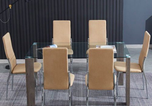 Conjunto de Mesa Hana + 6 Sillas Sakura