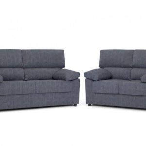 Conjunto de sofas Rubén 3+2 con estructura de madera de pino y diseño moderno desenfundable.
