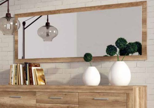 Espejo decorativo elegante Marco Espejo Texas con superficie reflectante para interiores.