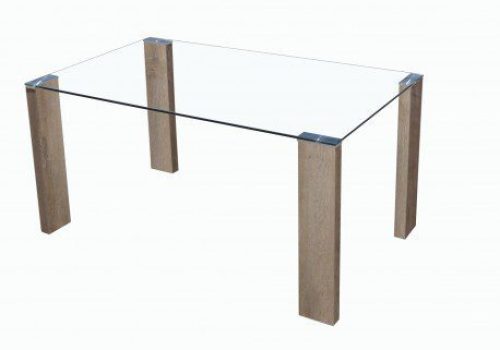 Mesa de comedor Hana con tablero de madera técnica en acabado blanco brillo y patas metálicas, lista para 6 personas disfrutando de una comida en un comedor moderno y funcional.