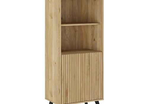 Mueble bar Solana de diseño moderno en mauvella, ideal para organizar bebidas y copas.