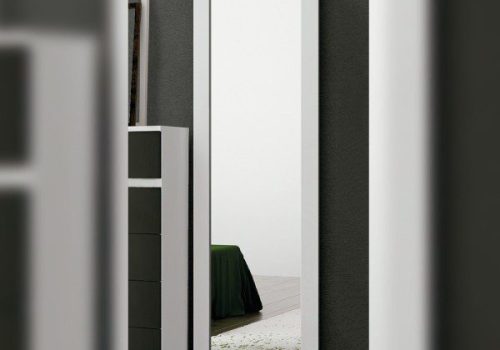 Mural decorativo blanco con luna cabra ideal para dormitorio moderno.